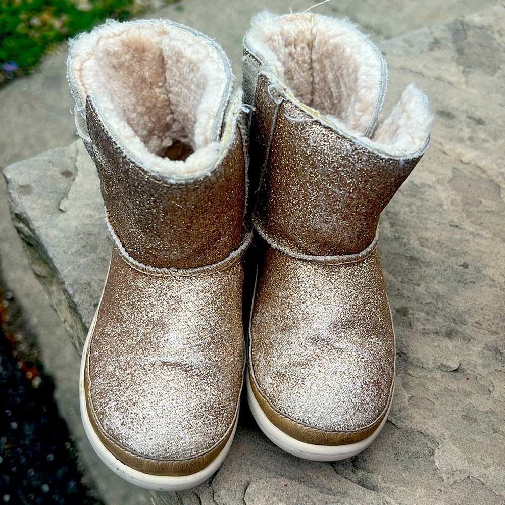Toddler Ugg gold glitter boots